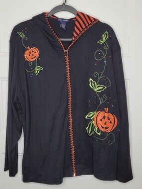 vintage SML Sport Halloween zip-up hoodie Size XXL